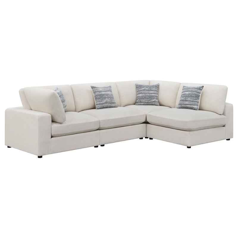 Serene 4 piece Upholstered Modular Sectional Sofa Beige