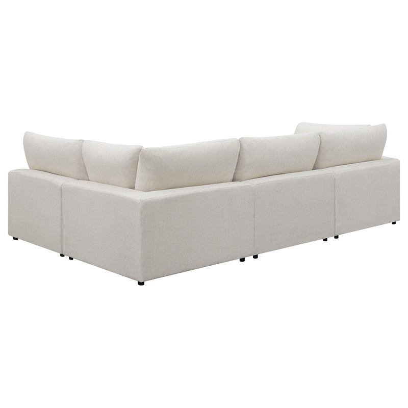 Serene 4 piece Upholstered Modular Sectional Sofa Beige