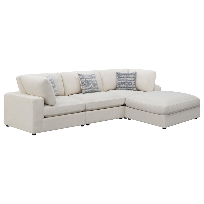 Serene 4 piece Upholstered Modular Sectional Sofa Beige