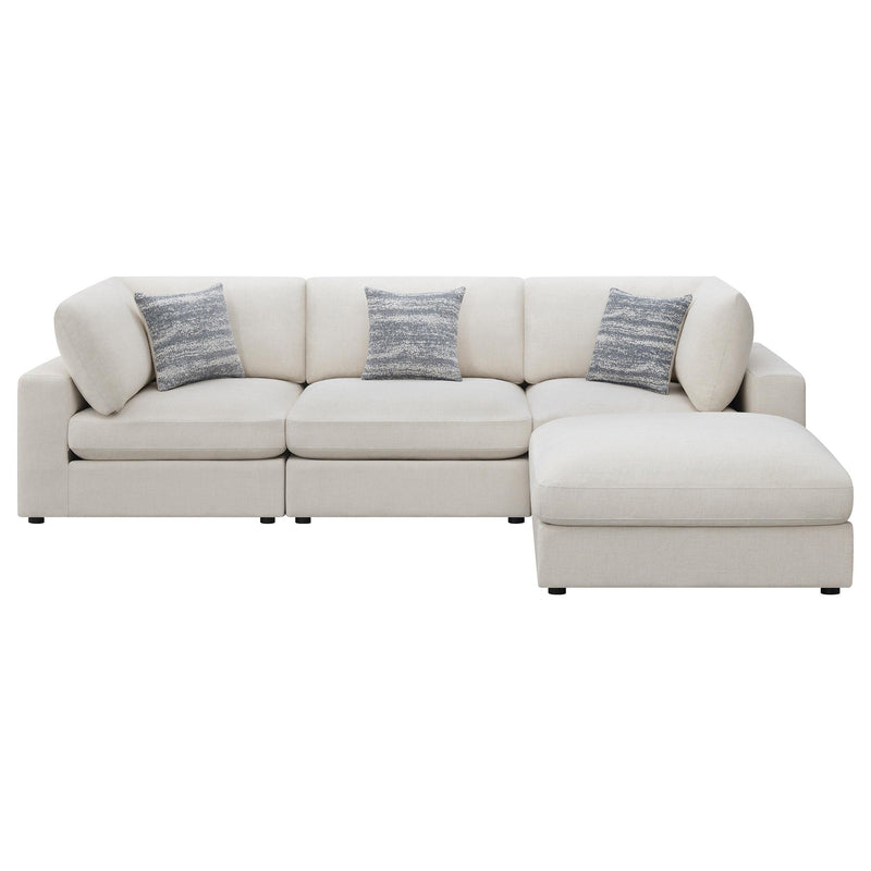 Serene 4 piece Upholstered Modular Sectional Sofa Beige