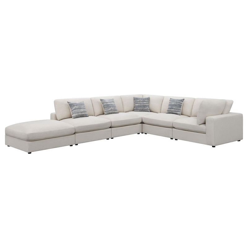 Serene 6 piece Upholstered Modular Sectional Sofa Beige