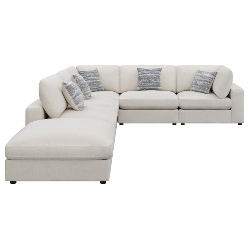 Serene 6 piece Upholstered Modular Sectional Sofa Beige