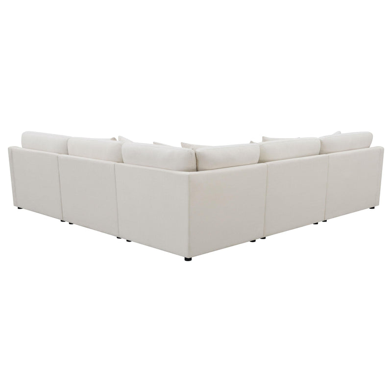 Hobson 6 piece Upholstered Modular Sectional Sofa Ivory