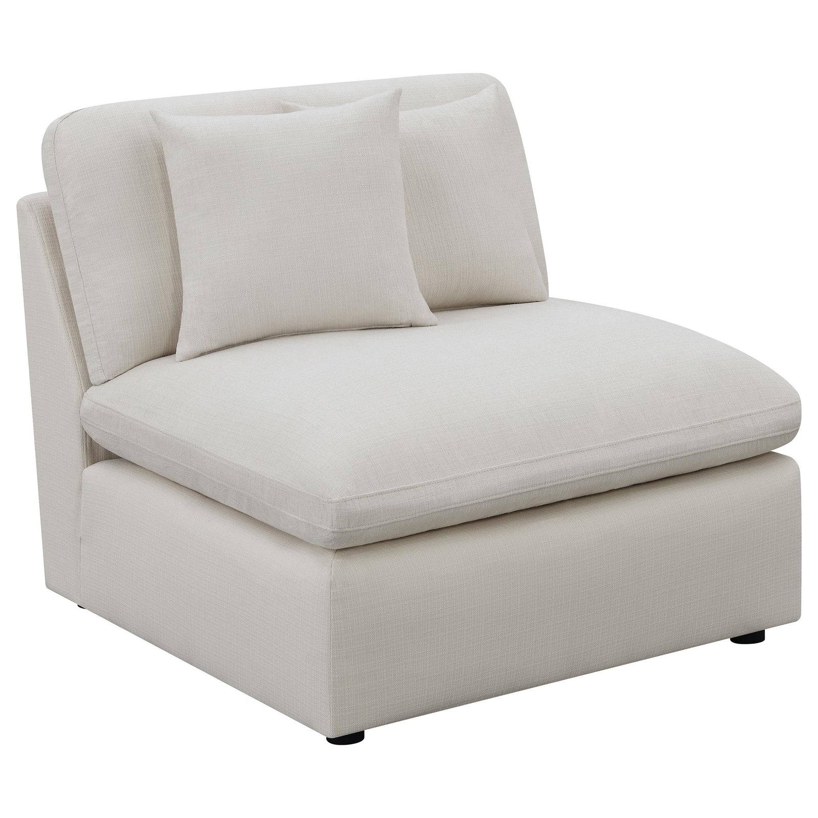 Hobson Upholstered Armless Chair Ivory