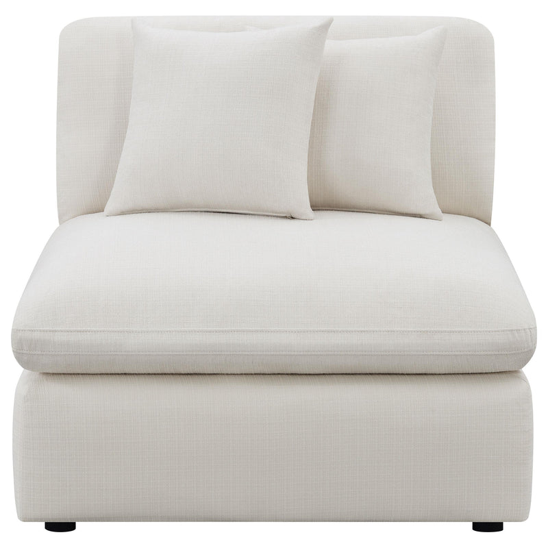 Hobson Upholstered Armless Chair Ivory