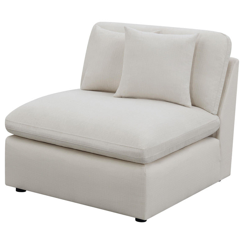 Hobson Upholstered Armless Chair Ivory