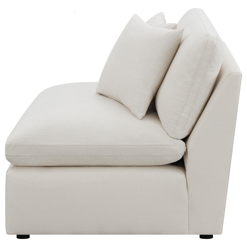 Hobson Upholstered Armless Chair Ivory