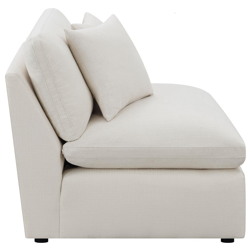 Hobson Upholstered Armless Chair Ivory