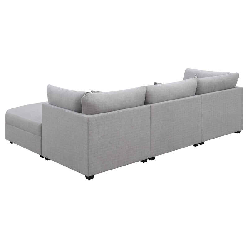 Cambria 4 piece Upholstered Modular Sectional Sofa Grey