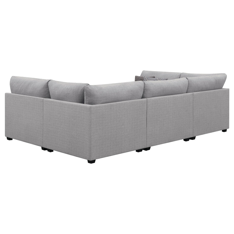 Cambria 6 piece Upholstered Modular Sectional Sofa Grey