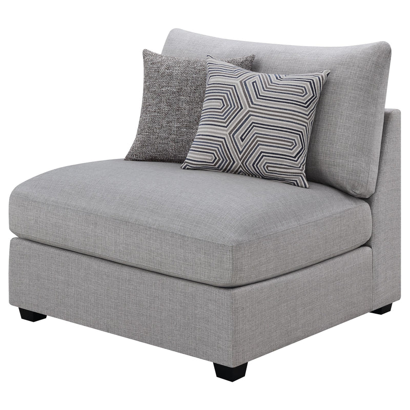 Cambria Upholstered Armless Chair Grey