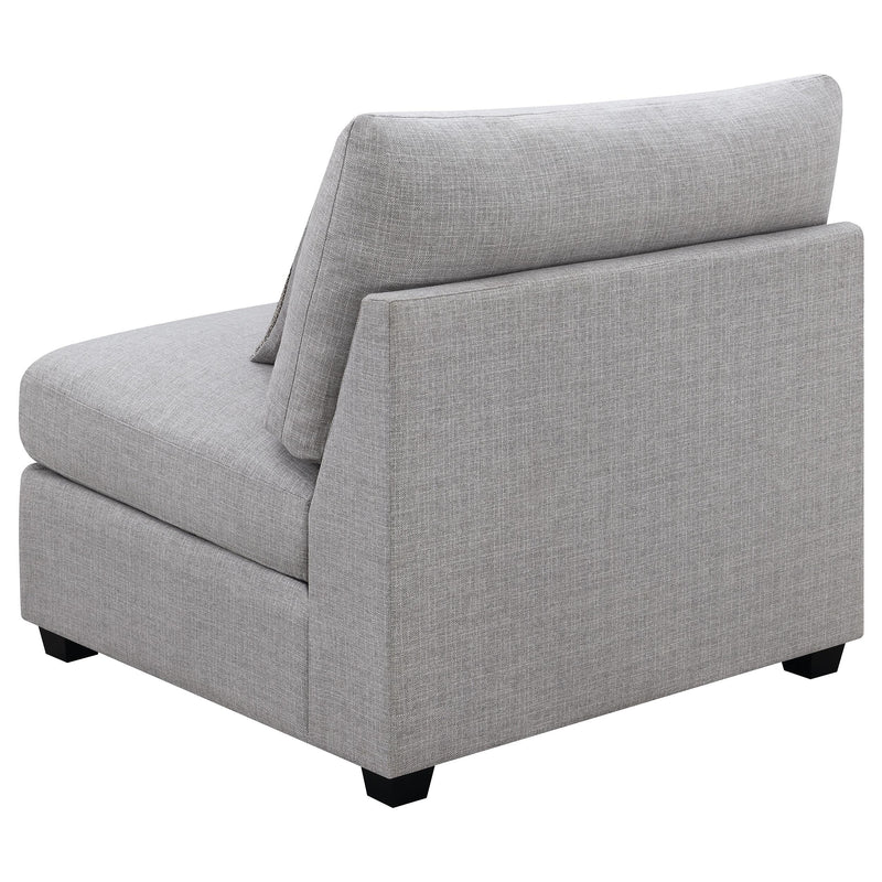 Cambria Upholstered Armless Chair Grey