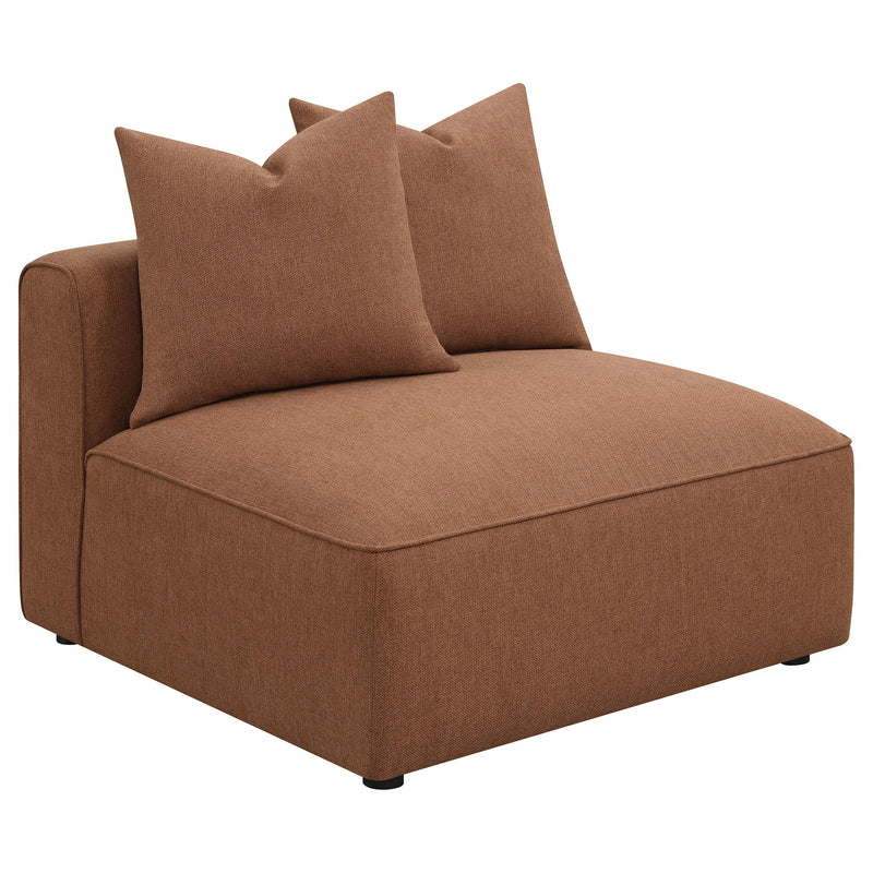 Jennifer 6 piece Upholstered Modular Sectional Terracotta