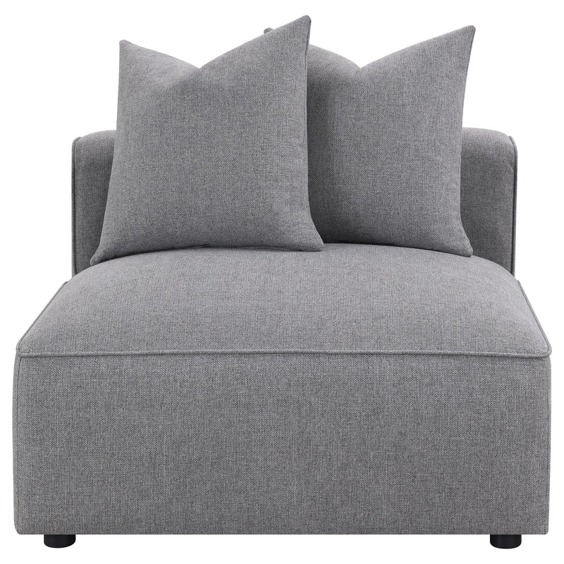 Jennifer Upholstered Armless Chair Grey