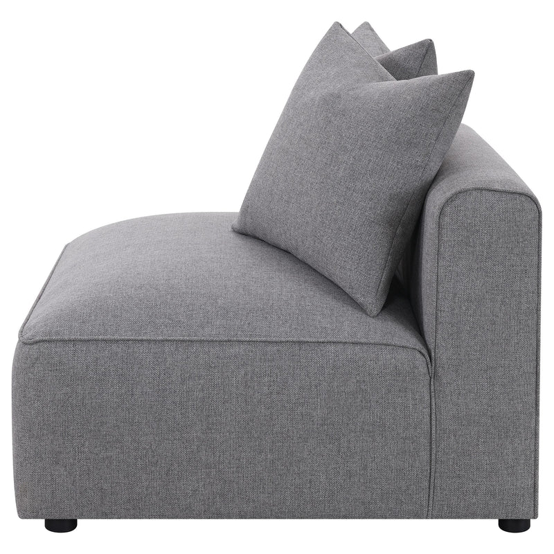 Jennifer Upholstered Armless Chair Grey