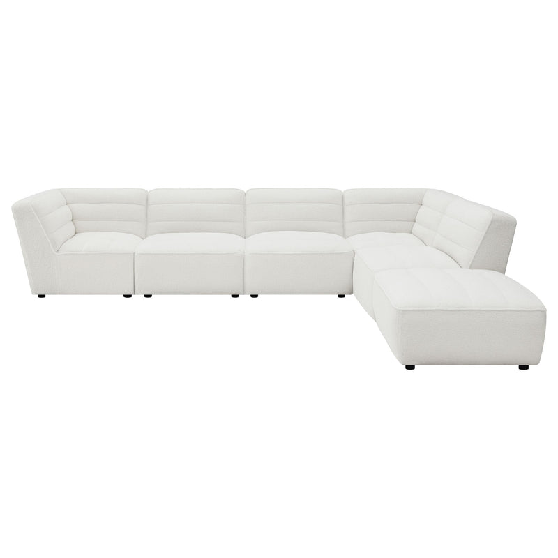 Sunny 6 piece Upholstered Modular Sectional Sofa Natural