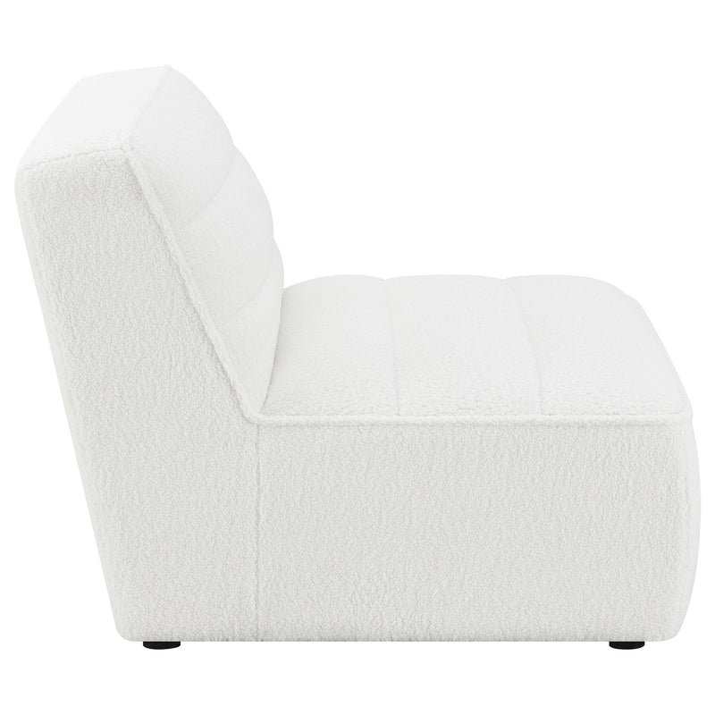 Sunny Upholstered Armless Chair Natural