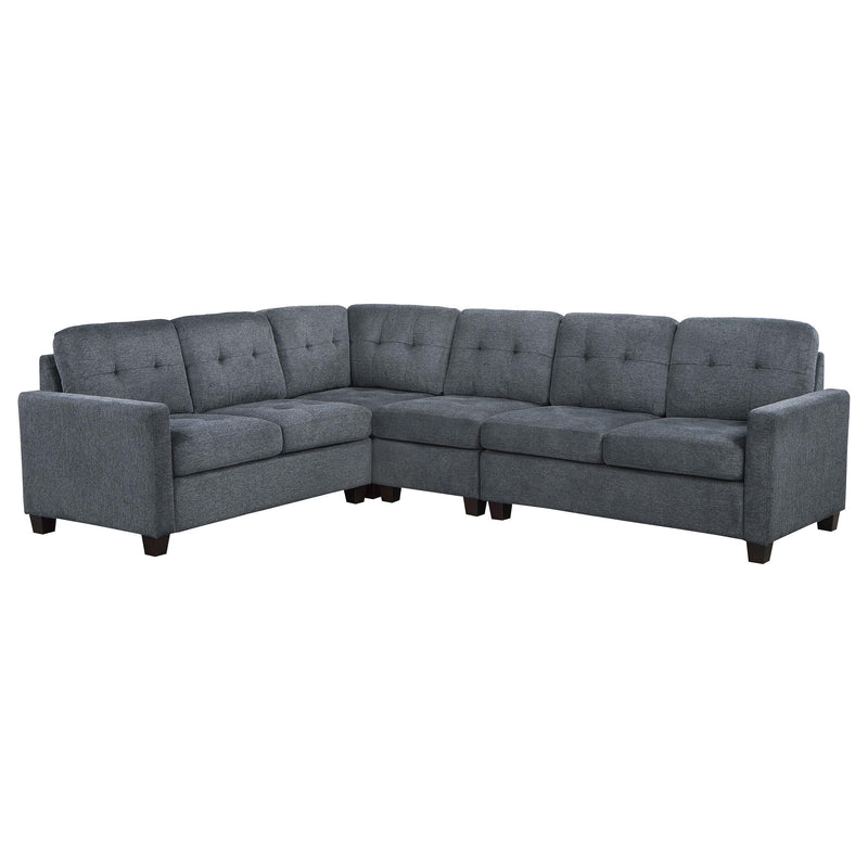Georgina 4-piece Upholstered Modular Sectional Steel Grey 551701-SET