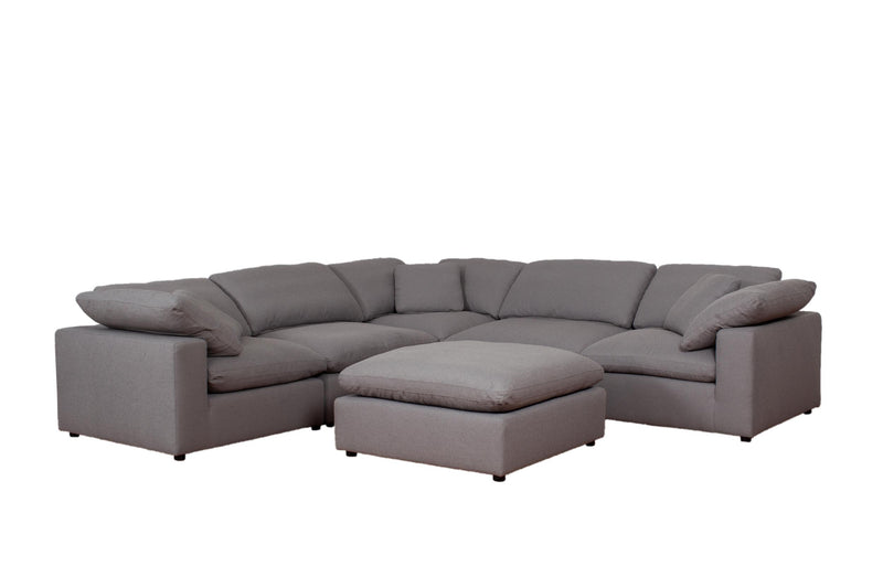 Raleigh 6-piece Boucle Upholstered Modular Sectional Grey 551754-SET