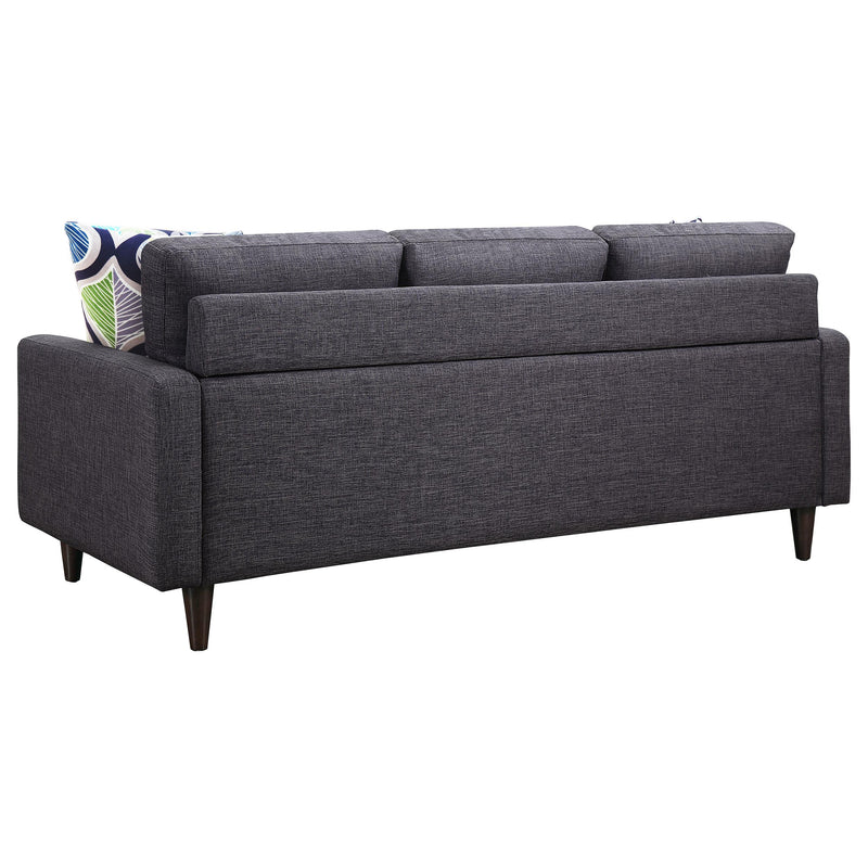 Watsonville 2 piece Upholstered Track Arm Sofa Set Grey