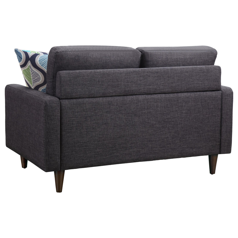 Watsonville 2 piece Upholstered Track Arm Sofa Set Grey