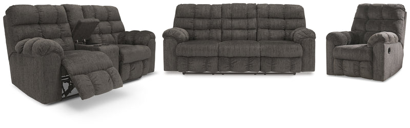 Acieona Slate Sofa Loveseat And Recliner