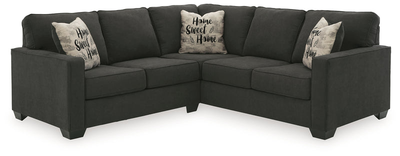 Lucina Charcoal 2-Piece Sectional