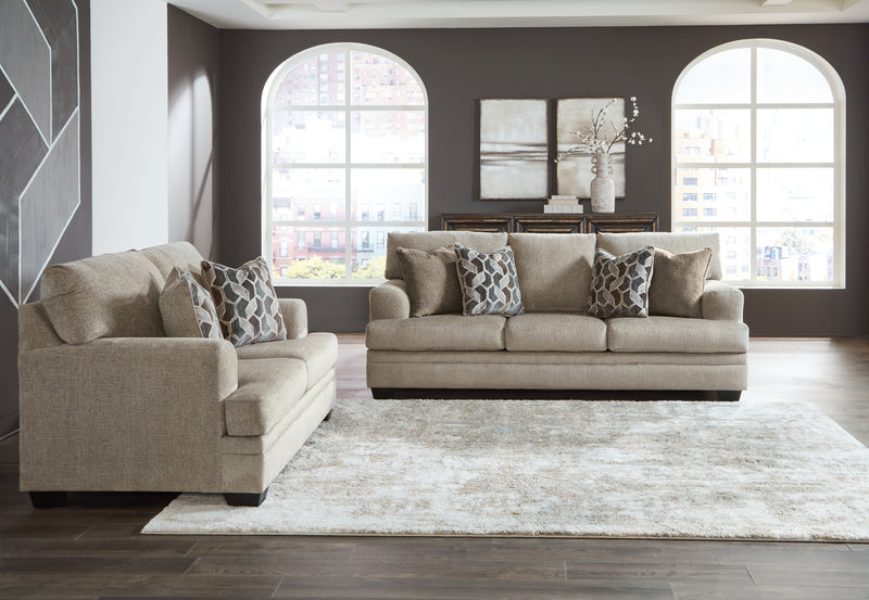 Stonemeade Taupe Sofa, Loveseat, Chair and Ottoman