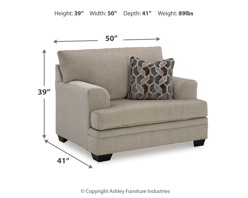 Stonemeade Taupe Sofa, Loveseat, Chair and Ottoman