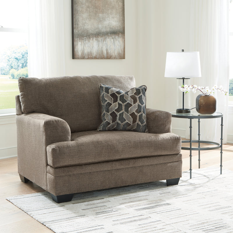 Stonemeade Nutmeg Sofa Chaise, Chair, and Ottoman