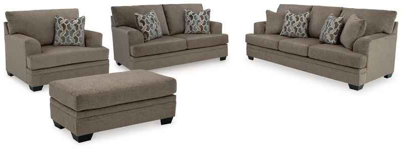 Stonemeade Nutmeg Sofa Loveseat Chair And Ottoman