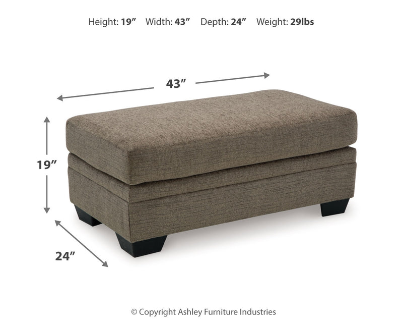 Stonemeade Nutmeg Sofa Chaise, Chair, and Ottoman