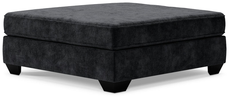 Lavernett Charcoal 4-Piece Sectional With Ottoman