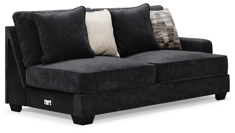 Lavernett Charcoal 4-Piece Sectional With Ottoman