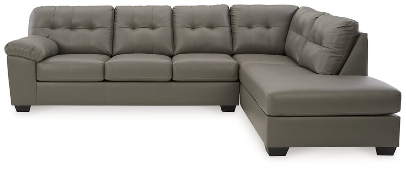 Donlen Gray 2-Piece Sectional With Chaise