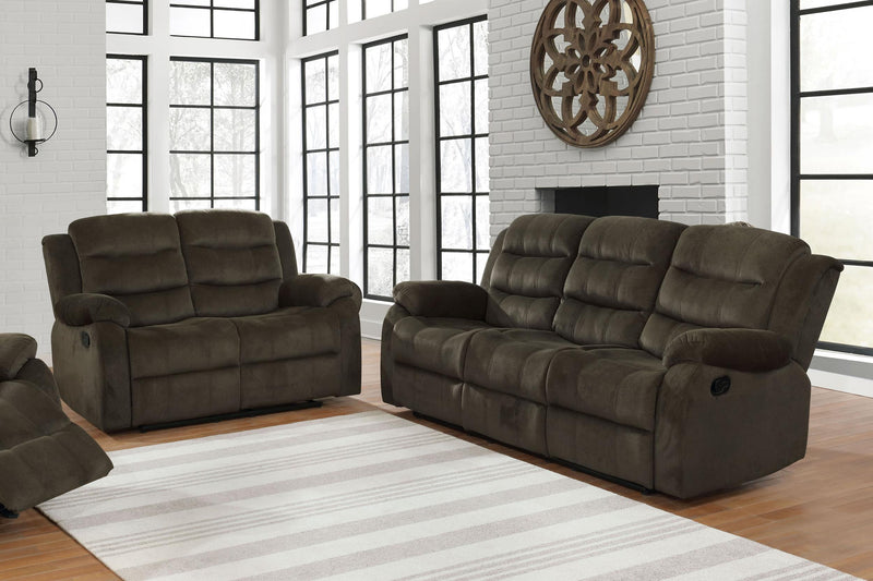 Rodman Chocolate Reclining Two piece Living Room Set