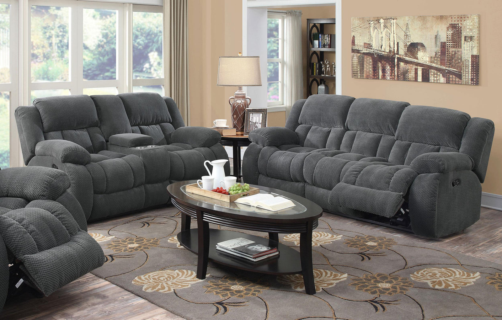 Weissman Grey Two piece Living Room Set