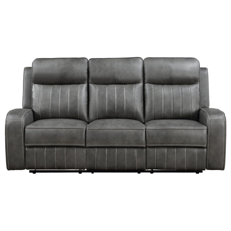 Raelynn Upholstered Motion Reclining Sofa Grey 603191