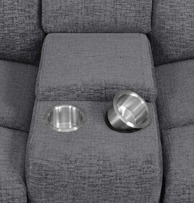 Bahrain Upholstered Power Sofa Charcoal 609541P