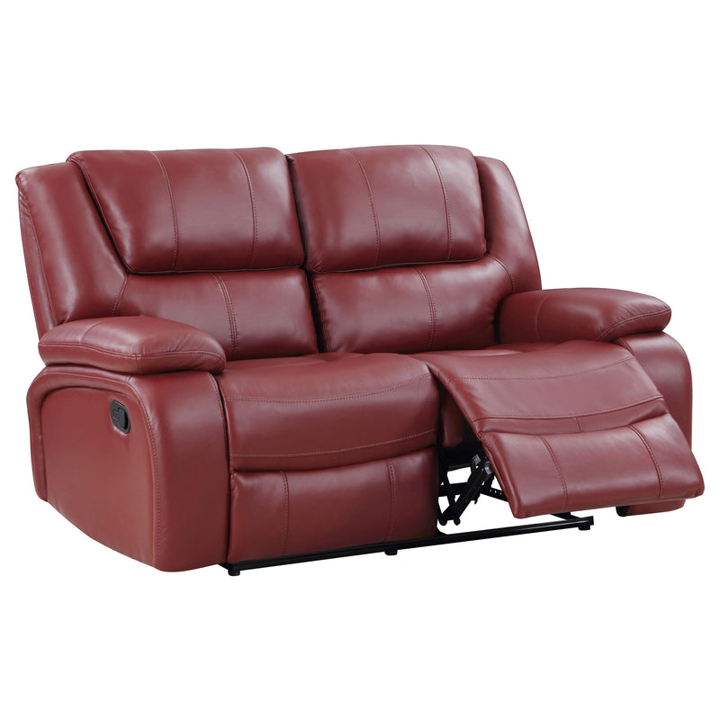 Camila 2 piece Upholstered Reclining Sofa Set Red