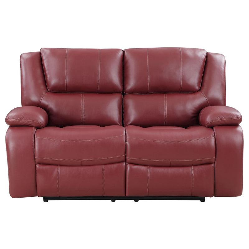 Camila 2 piece Upholstered Reclining Sofa Set Red