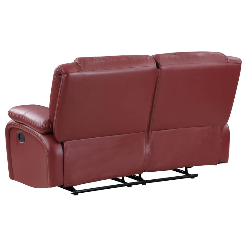 Camila 2 piece Upholstered Reclining Sofa Set Red