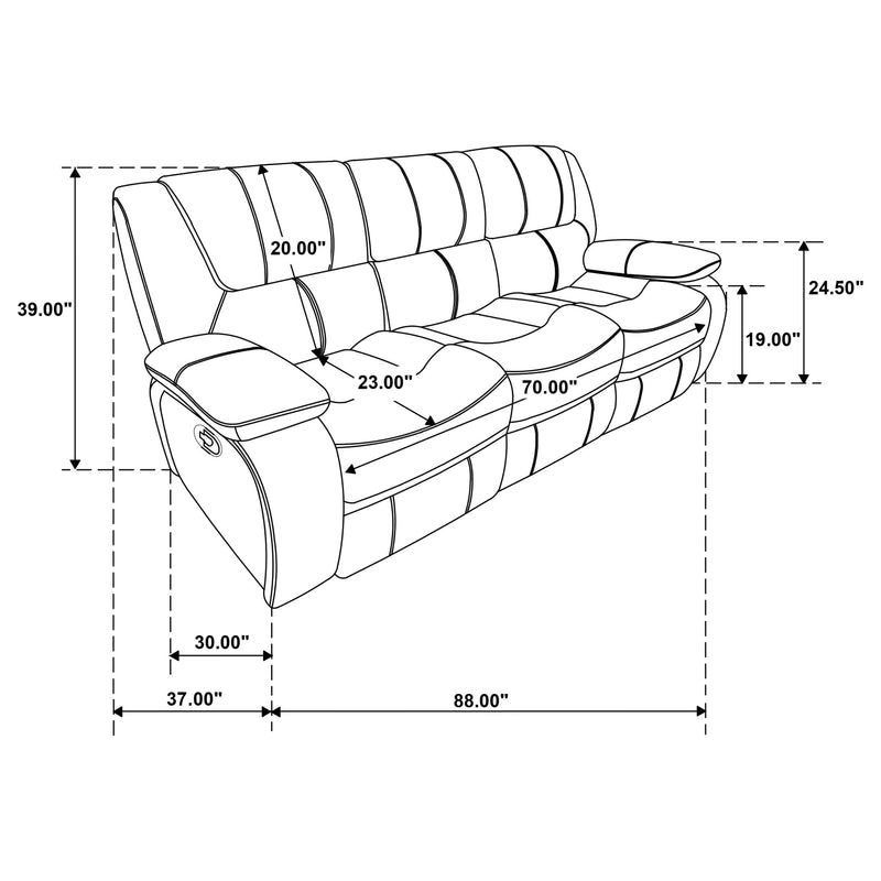 Camila 2 piece Upholstered Reclining Sofa Set Red