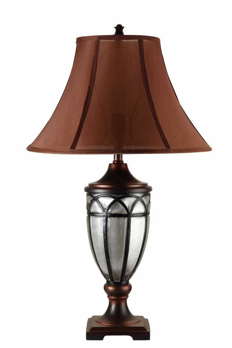 Rustic Brown Modern Glass Metal Table Lamp