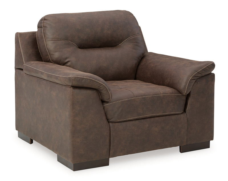 Maderla Walnut Sofa Loveseat Chair And Ottoman