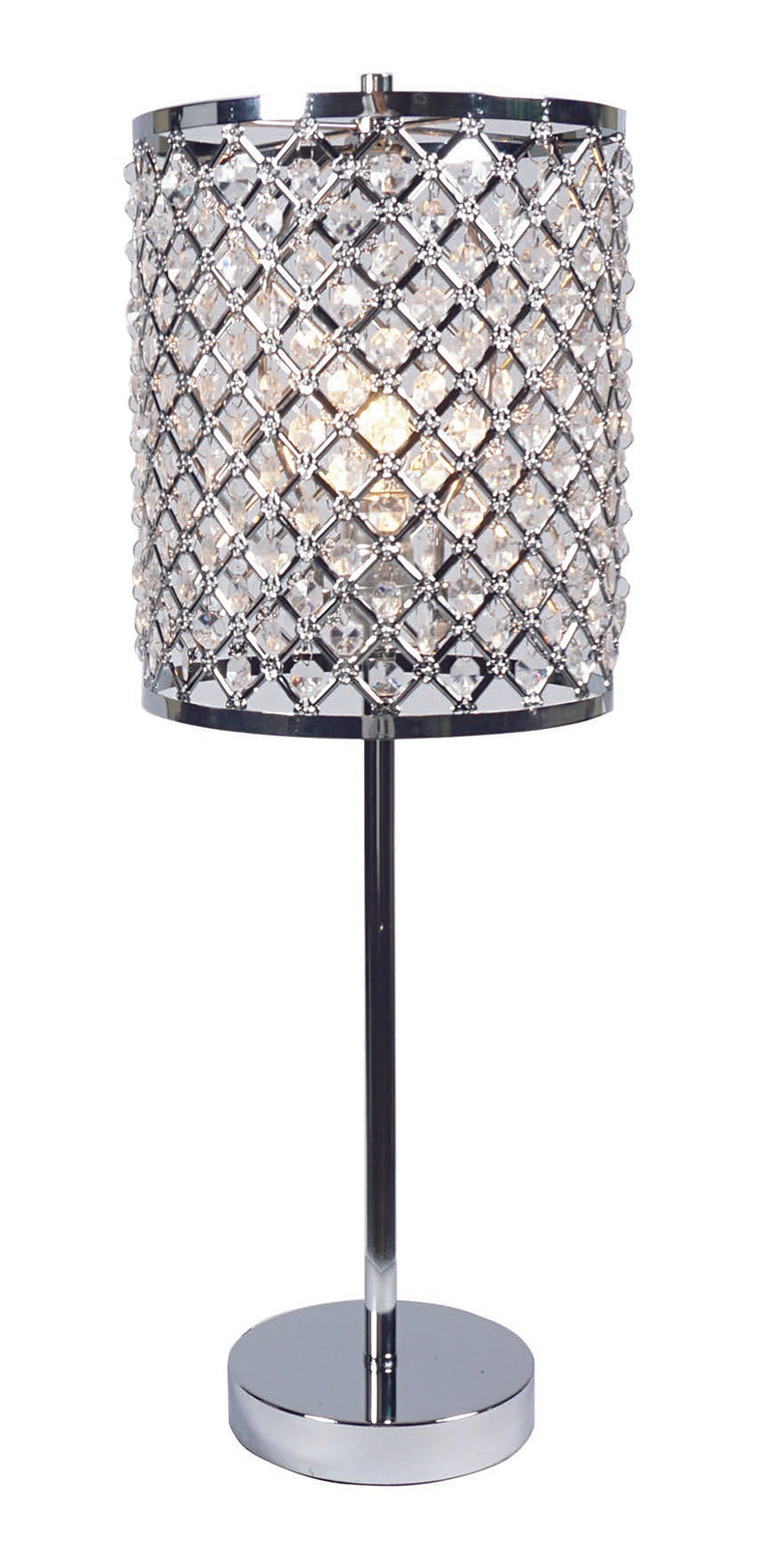 Endon Antique Brass Crystal Lighting 2 Light Table Lamp
