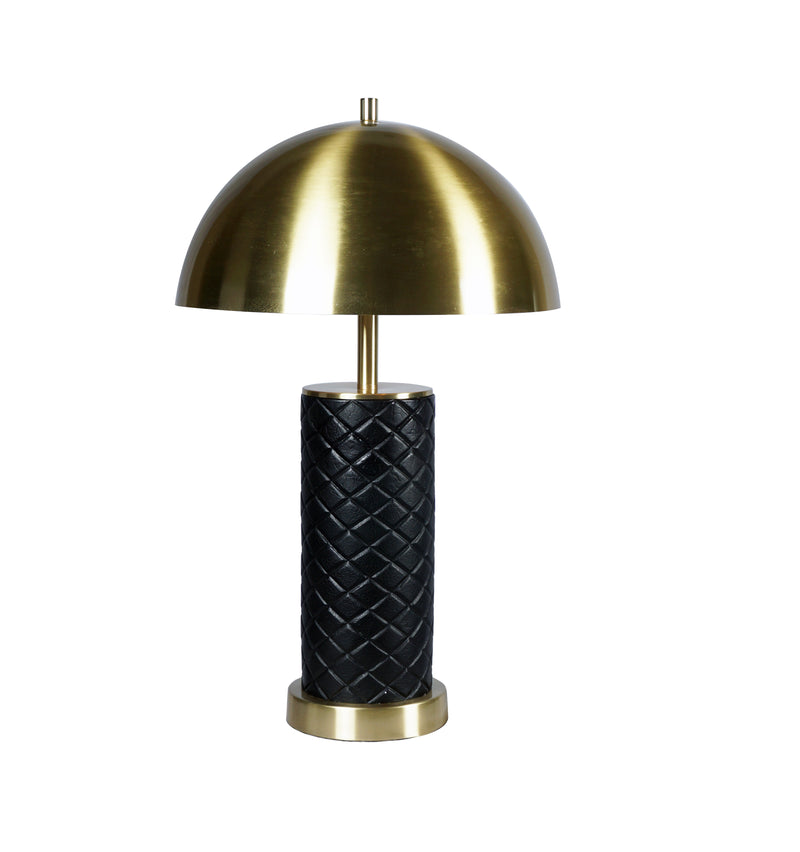Gold/Black Modern Metal Leather Table Lamp