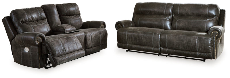 Grearview Charcoal Sofa And Loveseat