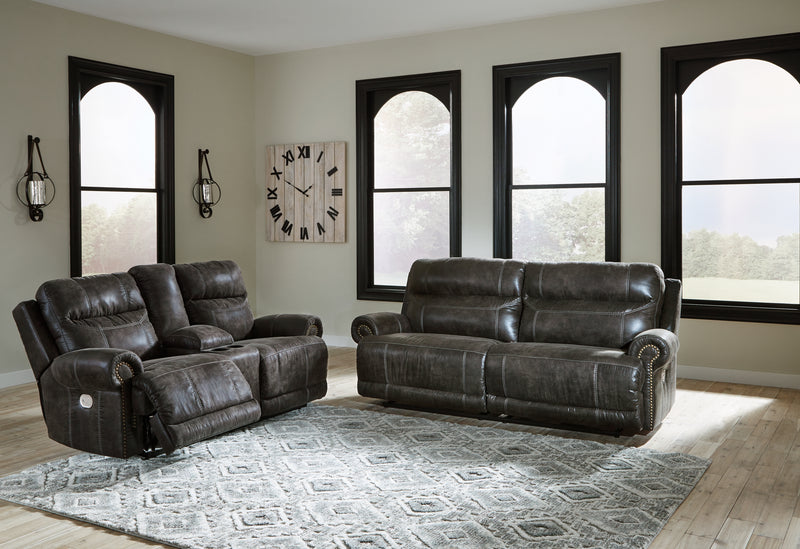 Grearview Charcoal Sofa And Loveseat