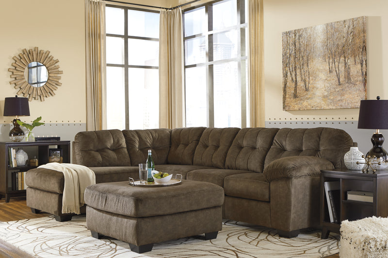 Accrington Earth Microfiber 2-Piece Sleeper Sectional With Chaise